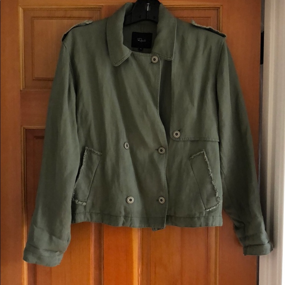 Rails Military Jacket - Olive Green Lightweight Crop - Picture 4 of 8